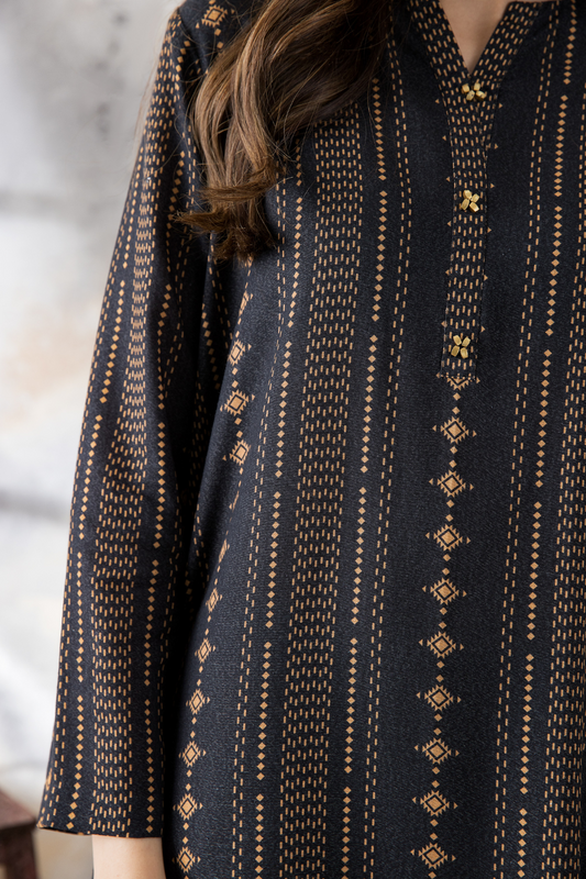 3 PC Unstitched | Karandi Printed Suit