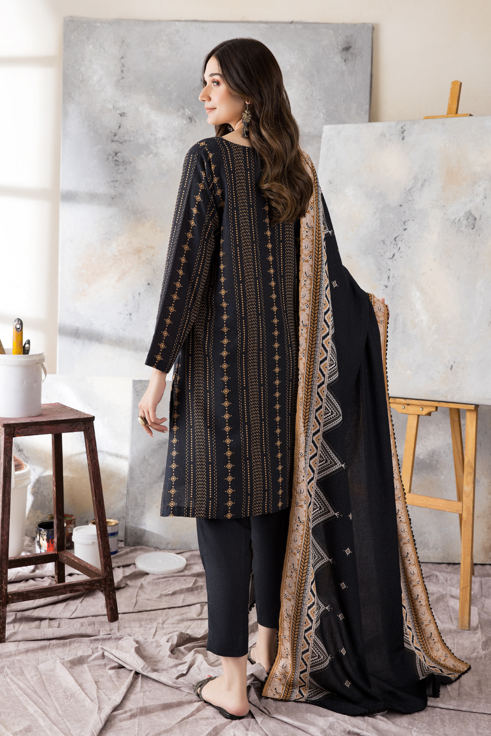 3 PC Unstitched | Karandi Printed Suit
