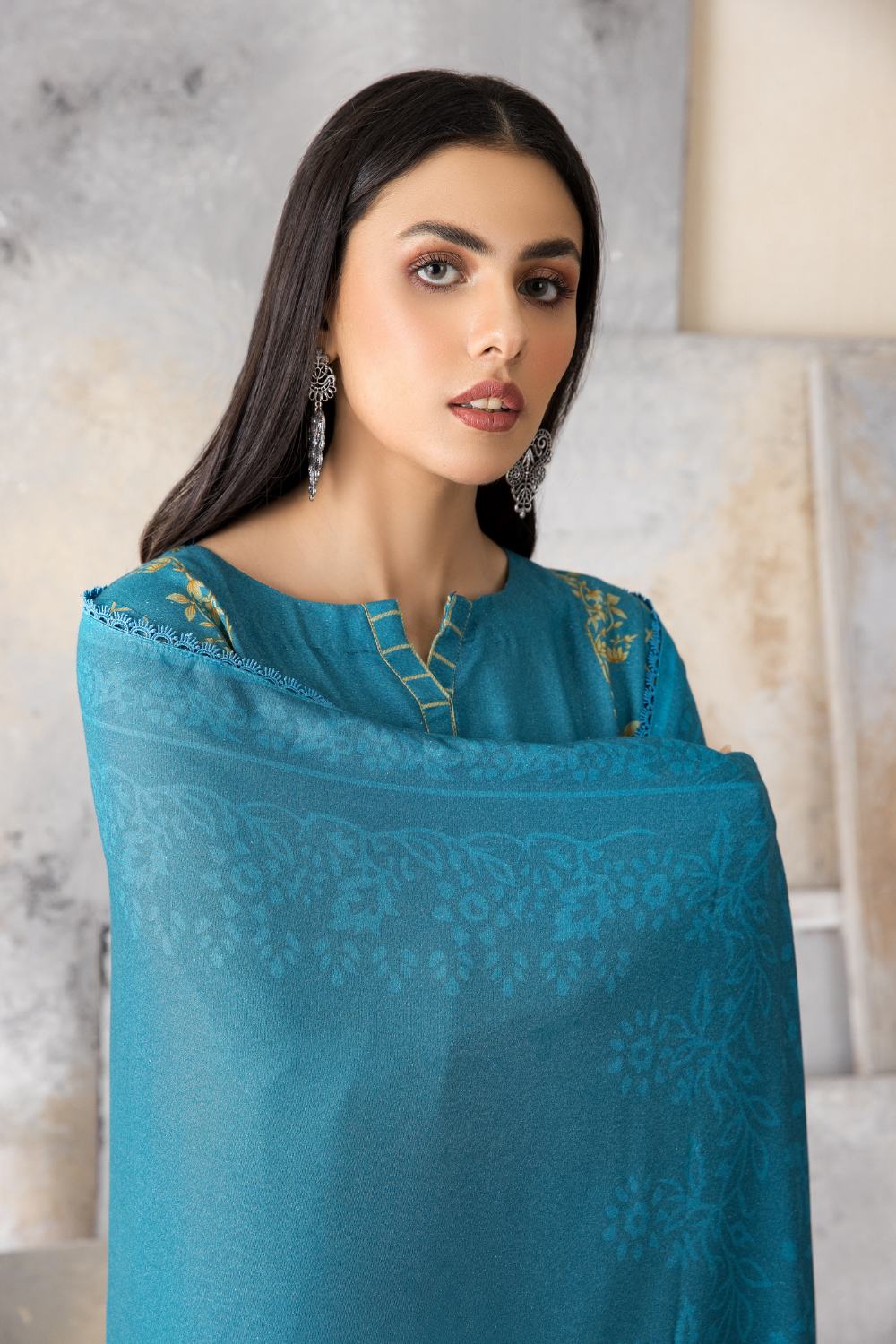 2 PC Unstitched | Printed Karandi Shirt + Dupatta