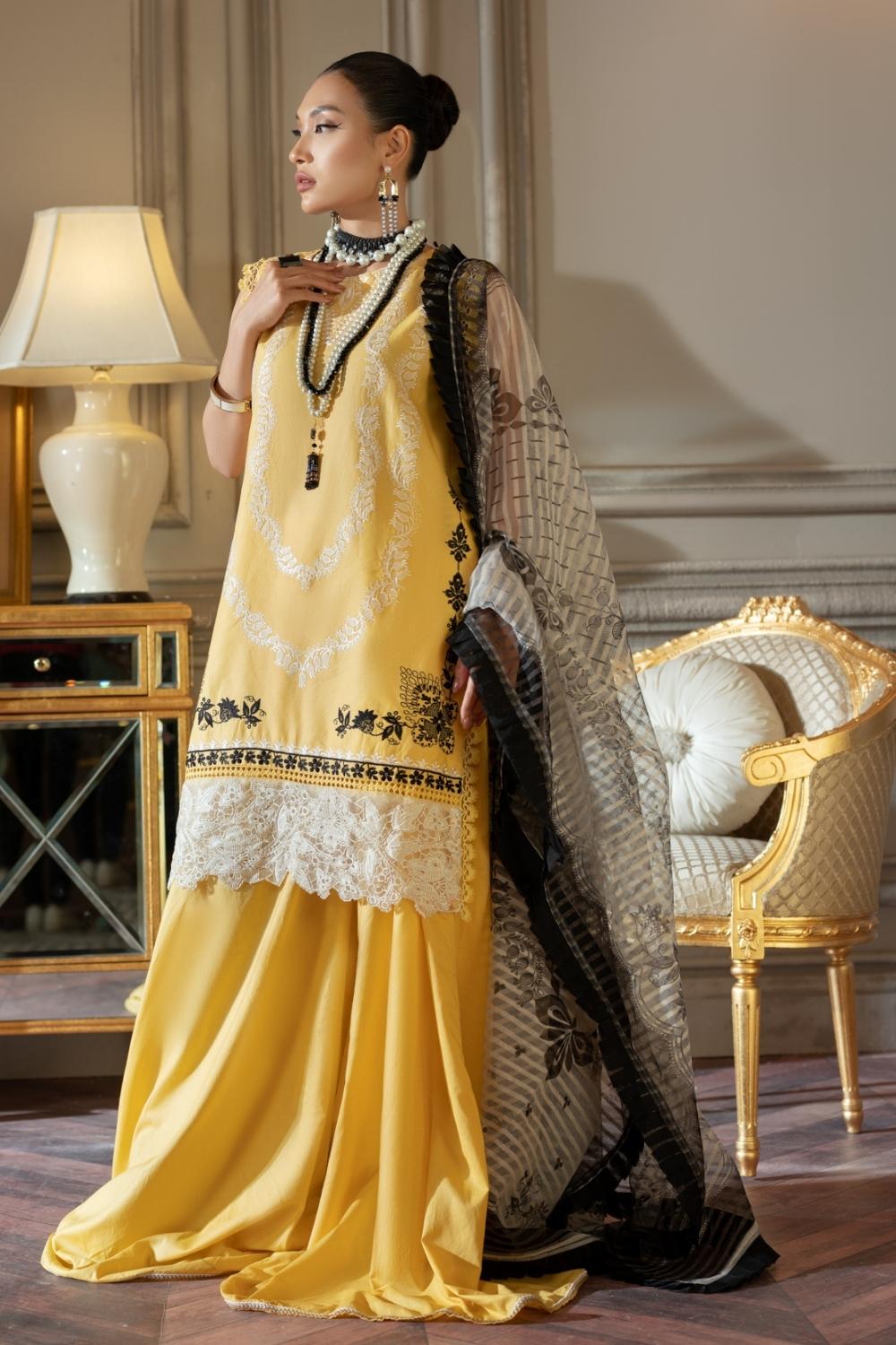 3 PC Unstitched | Embroidered Shirt | Printed Dupatta