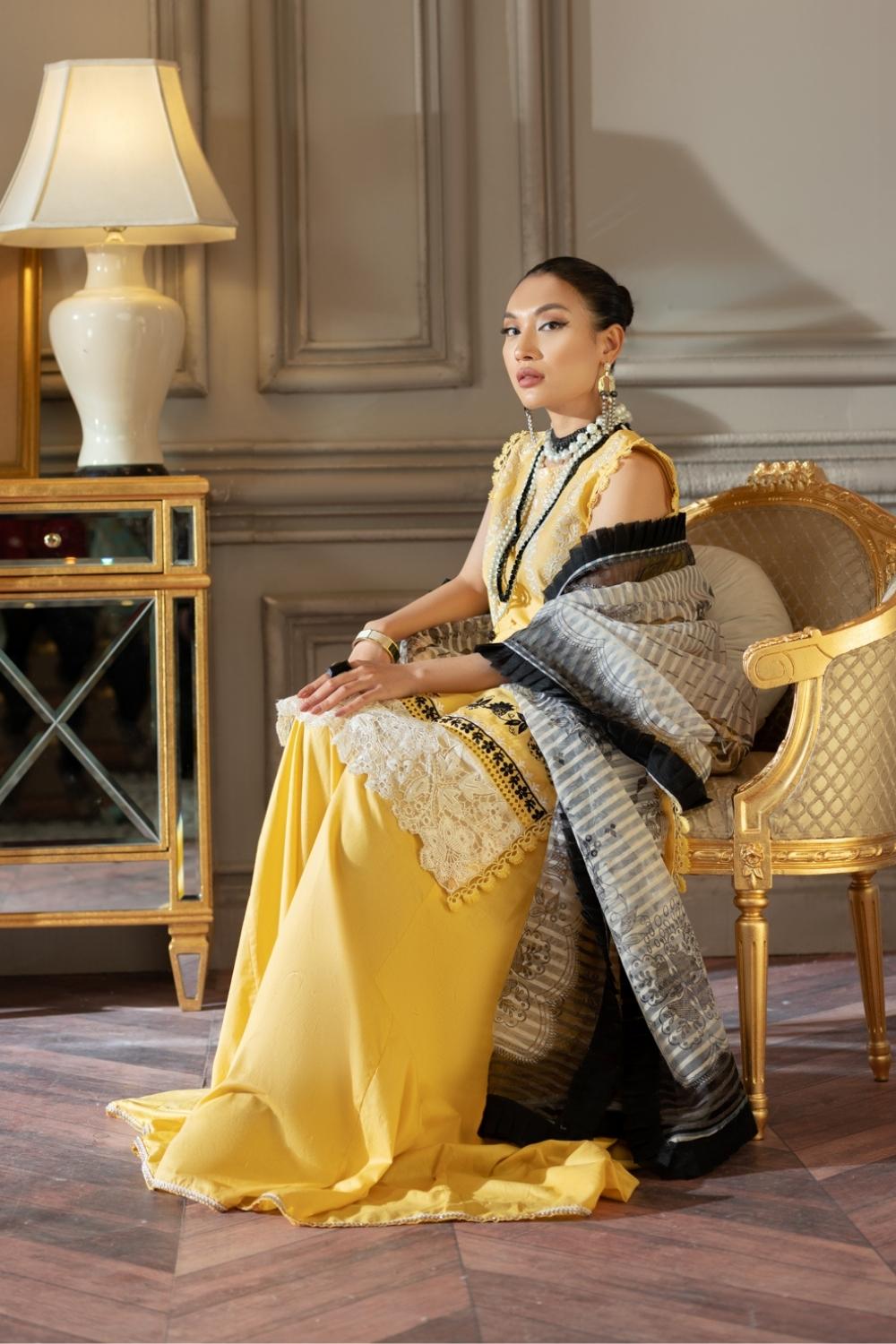 3 PC Unstitched | Embroidered Shirt | Printed Dupatta