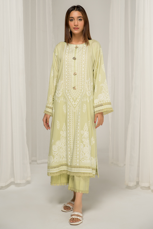 1 PC Unstitched |  Printed Lawn Shirt