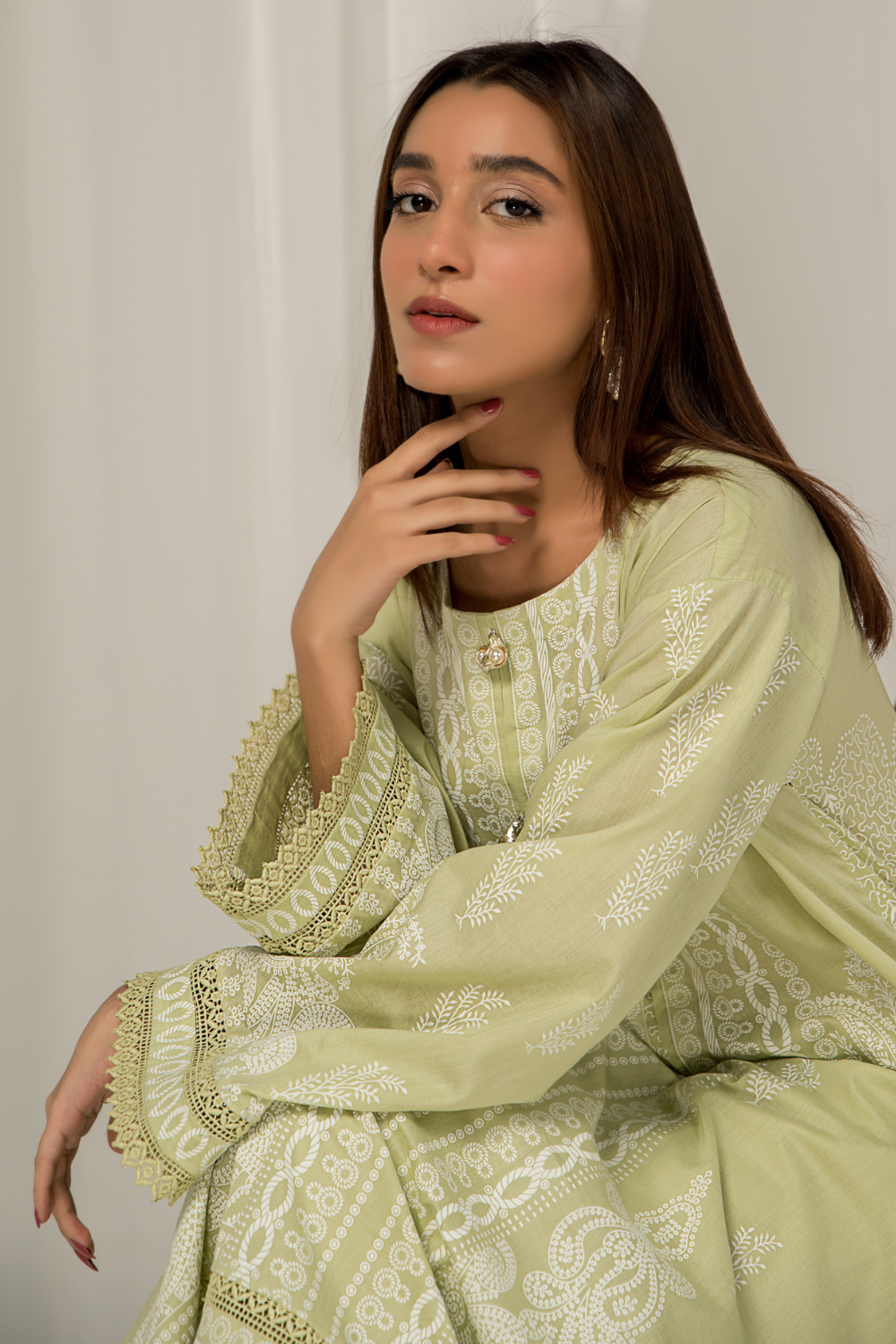 1 PC Unstitched |  Printed Lawn Shirt