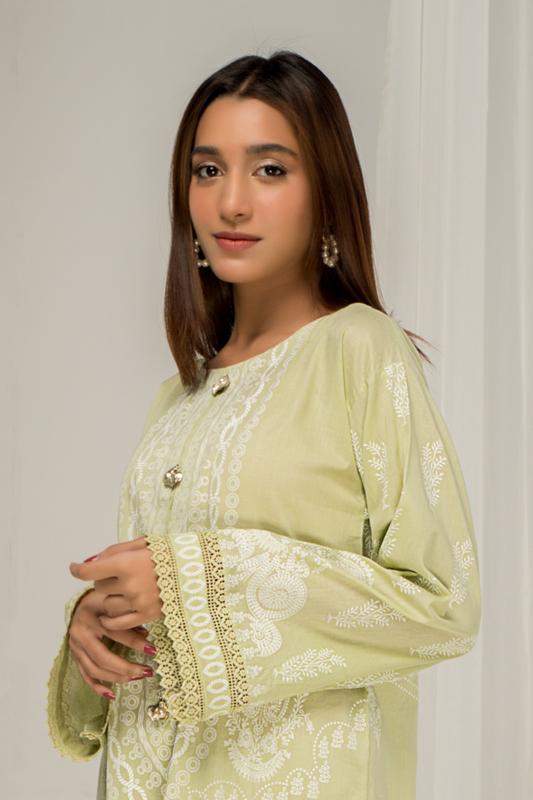 1 PC Unstitched |  Printed Lawn Shirt