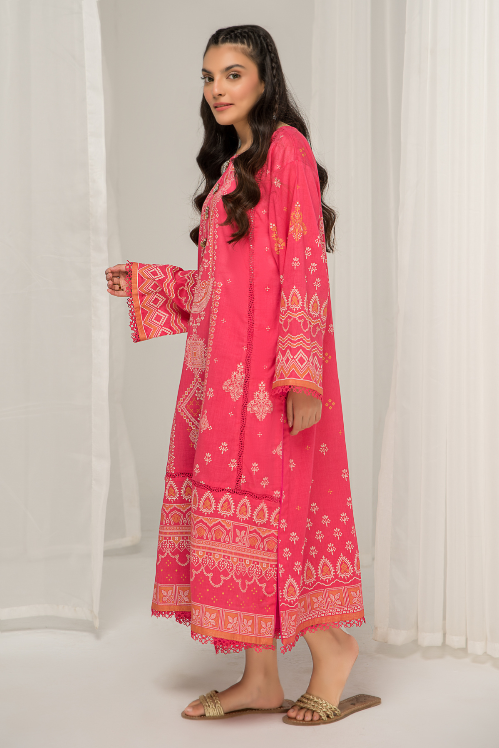 1 PC Unstitched |  Printed Lawn Shirt