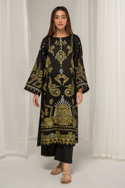 1 PC Unstitched |  Printed Lawn Shirt