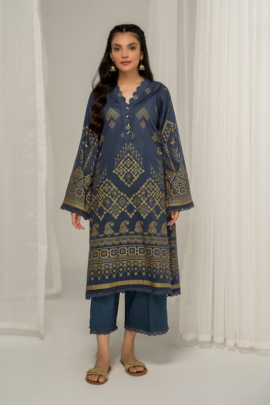 1 PC Unstitched |  Printed Lawn Shirt