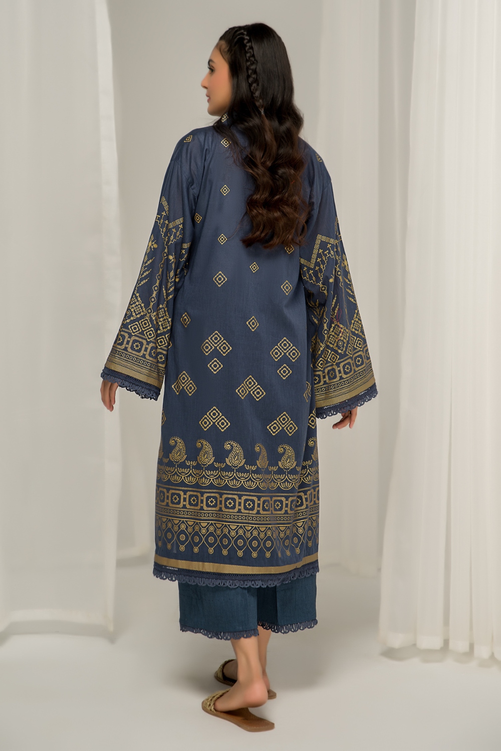 1 PC Unstitched |  Printed Lawn Shirt