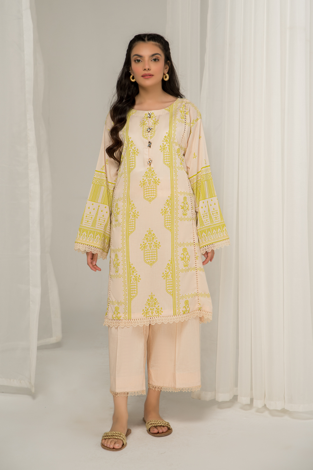 1 PC Unstitched |  Printed Lawn Shirt