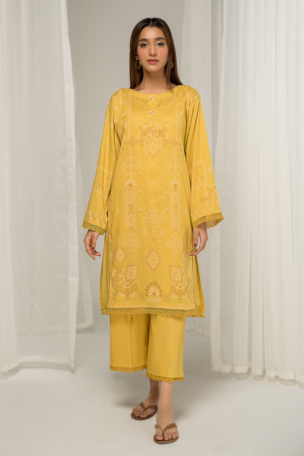 1 PC Unstitched |  Printed Lawn Shirt