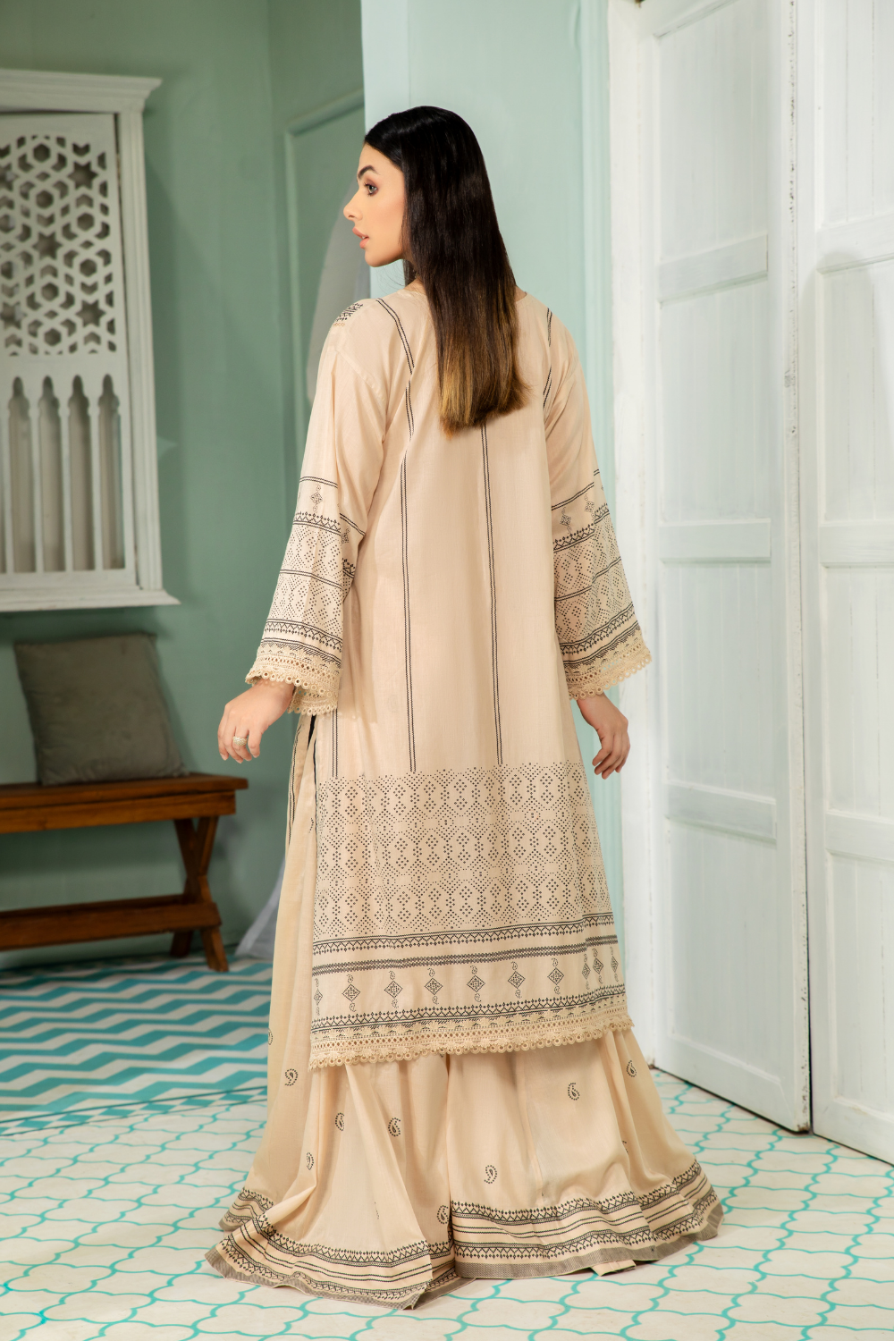 2 PC Unstitched |  Printed Lawn Shirt +  Cambric Trouser