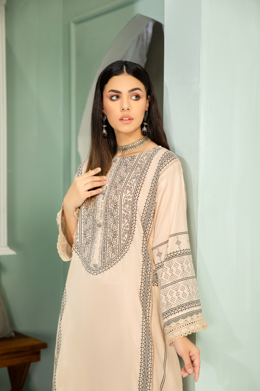 2 PC Unstitched |  Printed Lawn Shirt +  Cambric Trouser