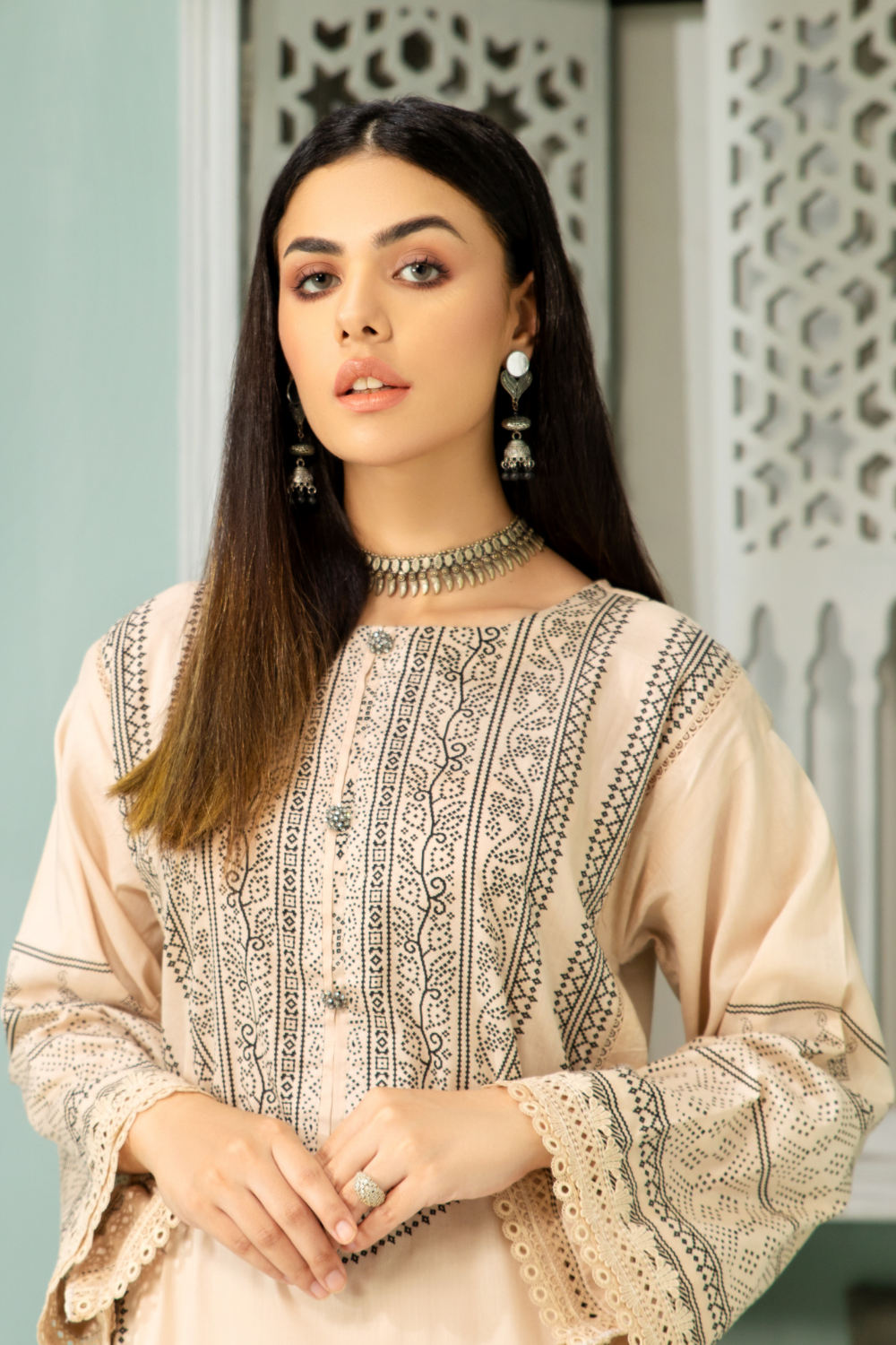 2 PC Unstitched |  Printed Lawn Shirt +  Cambric Trouser