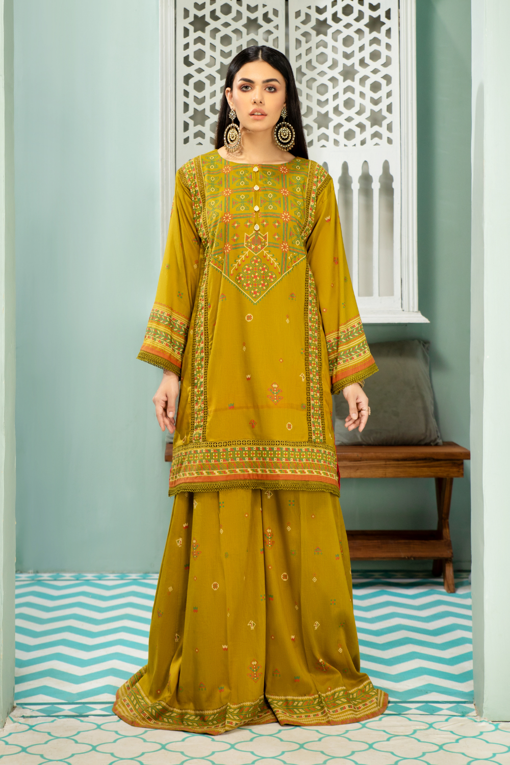 2 PC Unstitched |  Printed Lawn Shirt +  Cambric Trouser