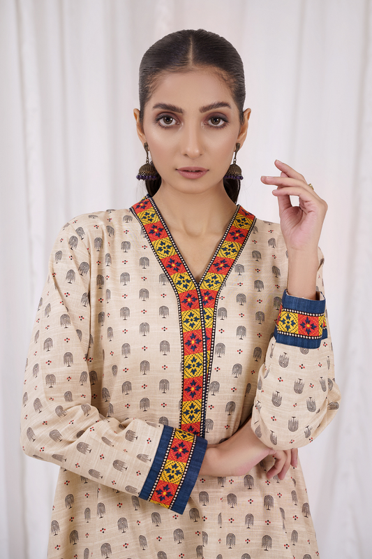 1 PC Unstitched | Printed Khaddar Shirt