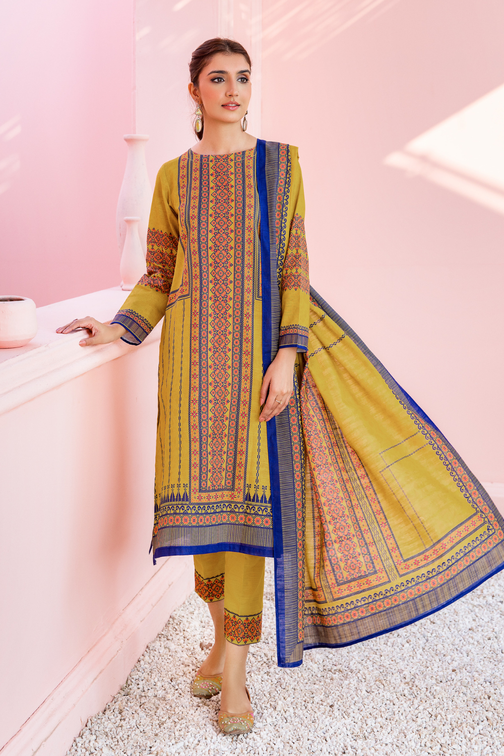 3 PC Unstitched | Printed Khaddar Suit