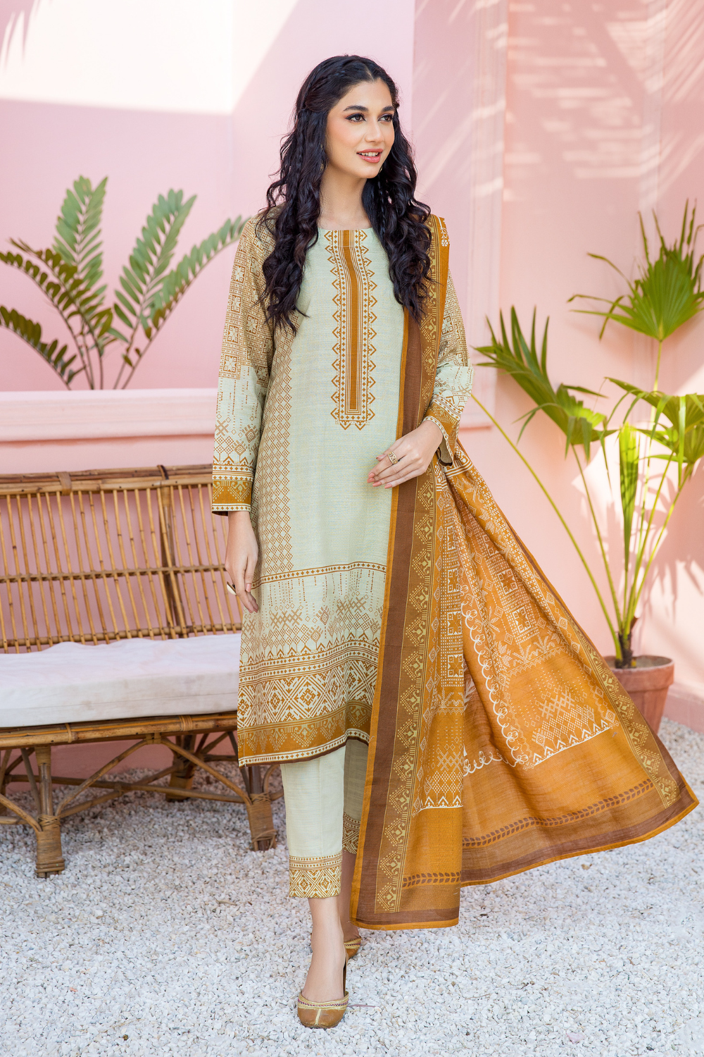 3 PC Unstitched | Printed Khaddar Suit