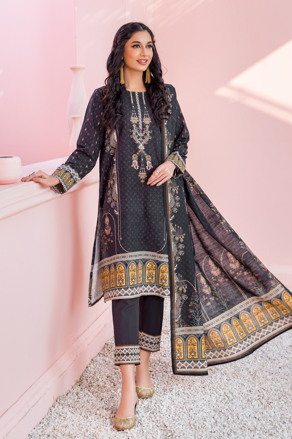 3 PC Unstitched | Printed Khaddar Suit