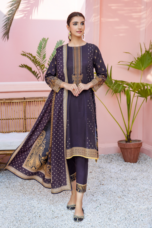 3 PC Unstitched | Printed Khaddar Suit