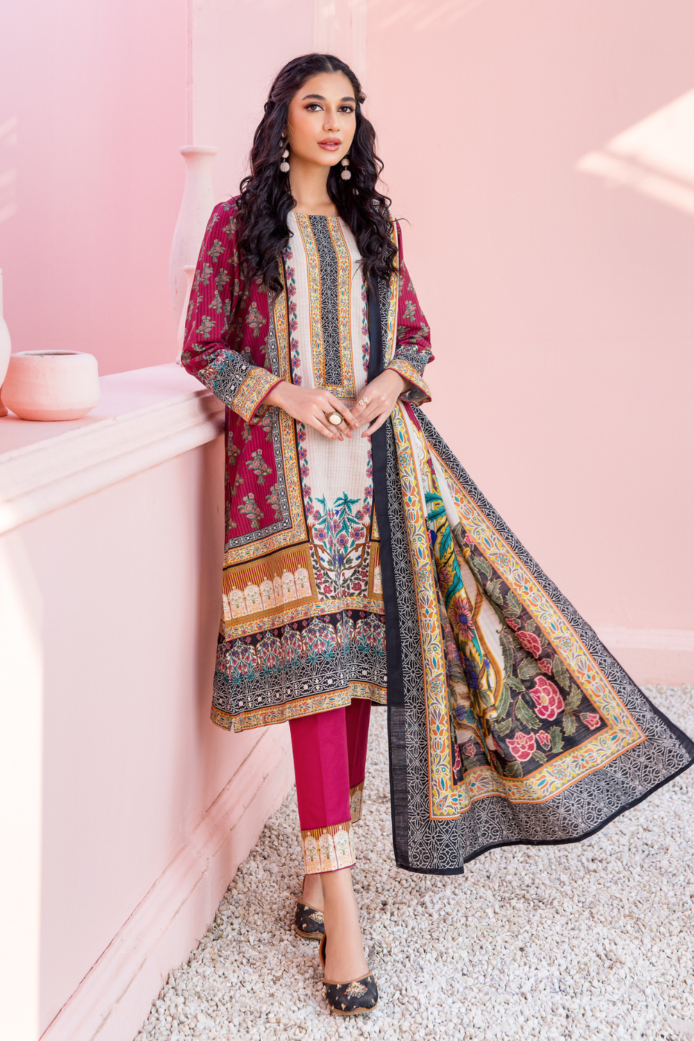 3 PC Unstitched | Printed Khaddar Suit