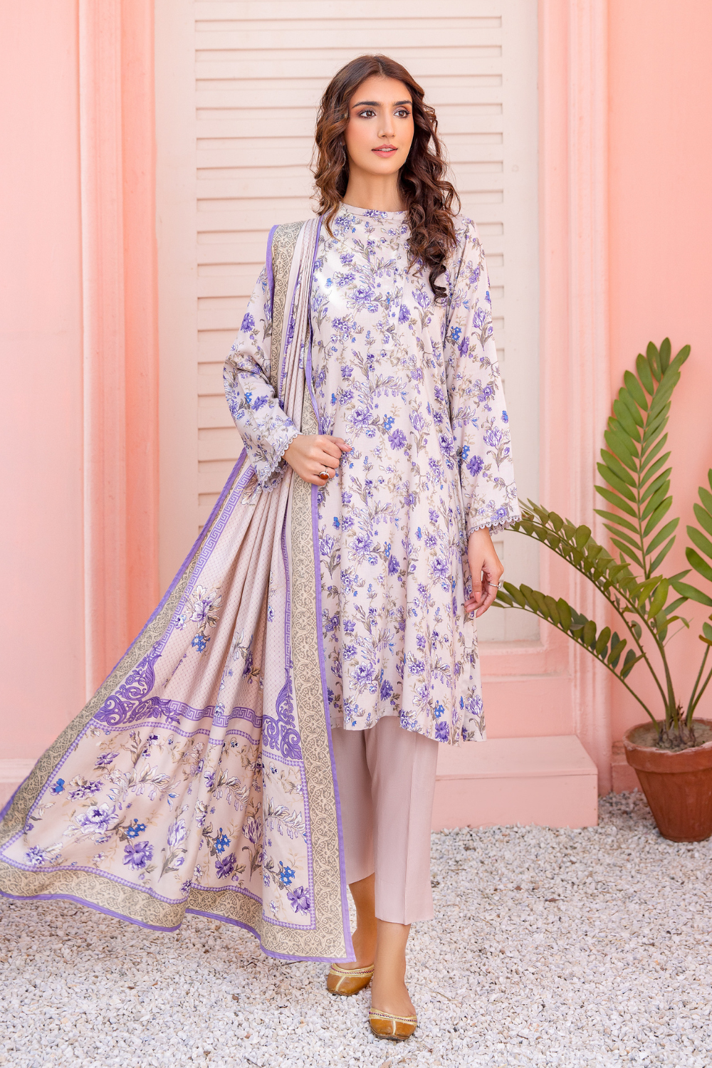 3 PC Unstitched | Printed Linen Suit