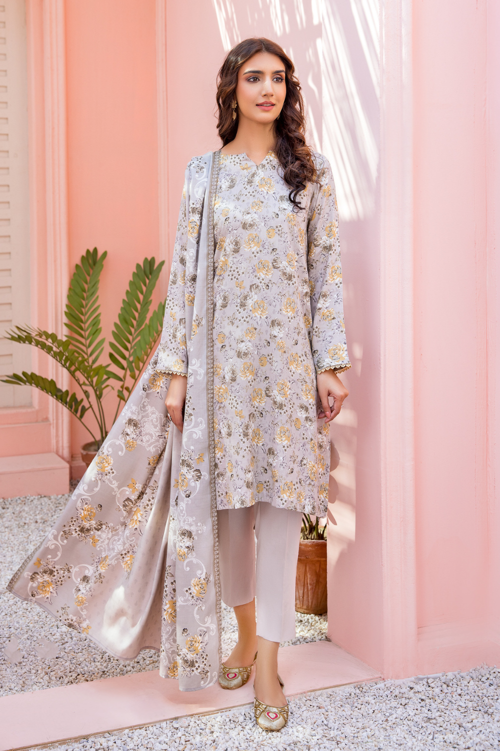 3 PC Unstitched | Printed Linen Suit