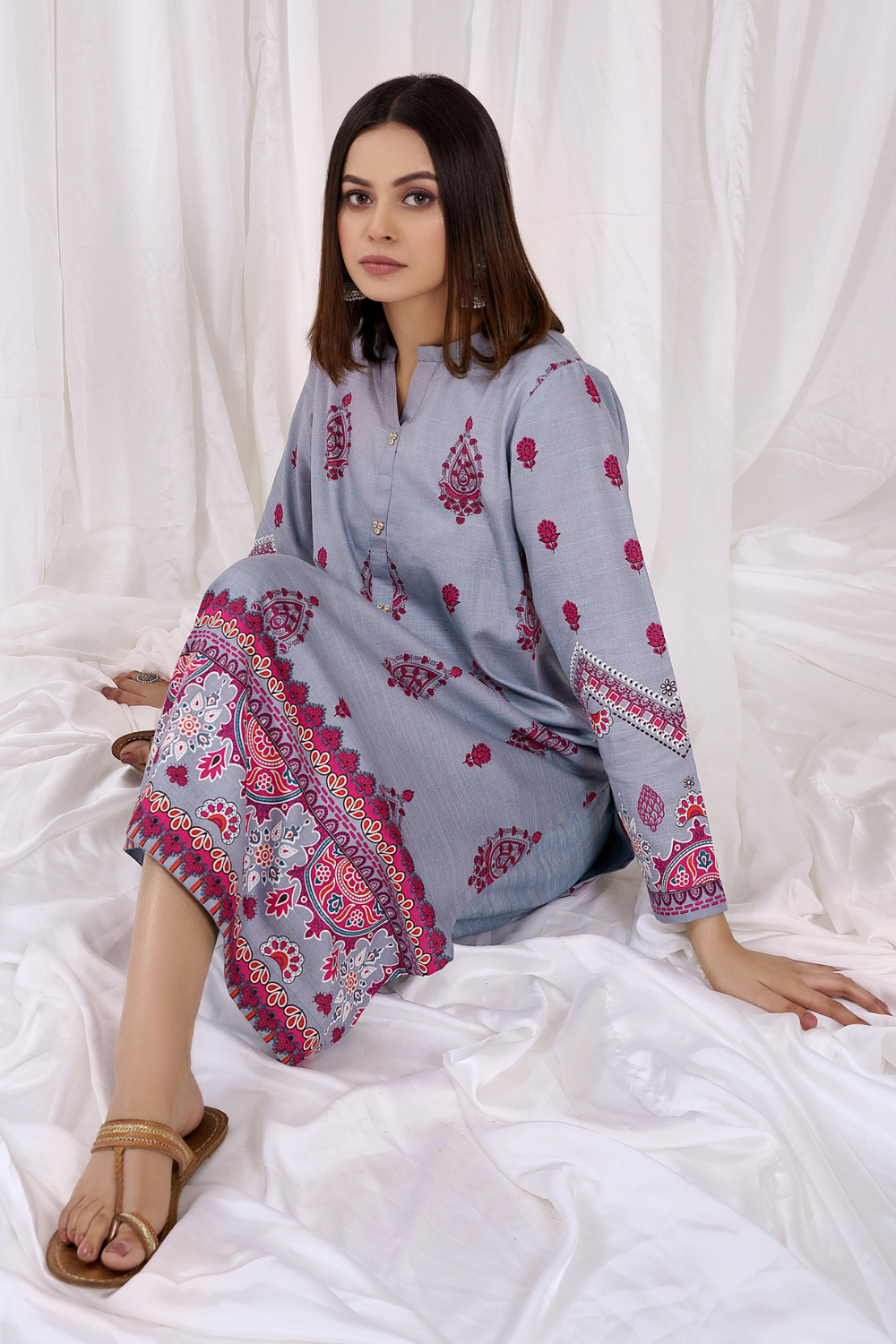 1 PC Unstitched | Printed Khaddar Shirt