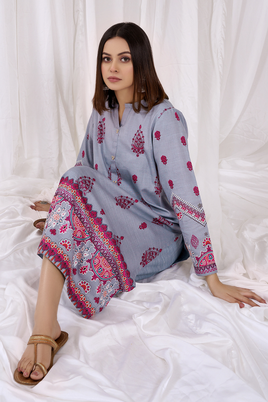 1 PC Unstitched | Printed Khaddar Shirt