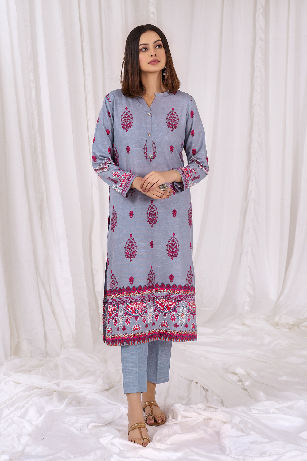 1 PC Unstitched | Printed Khaddar Shirt