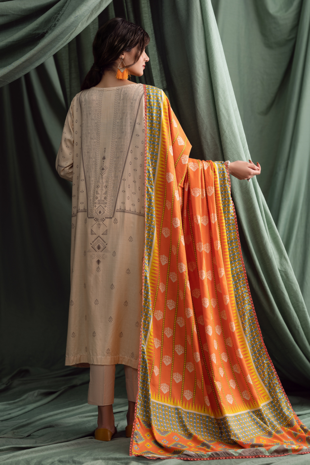 3PC Unstitched | Printed Linen Suit