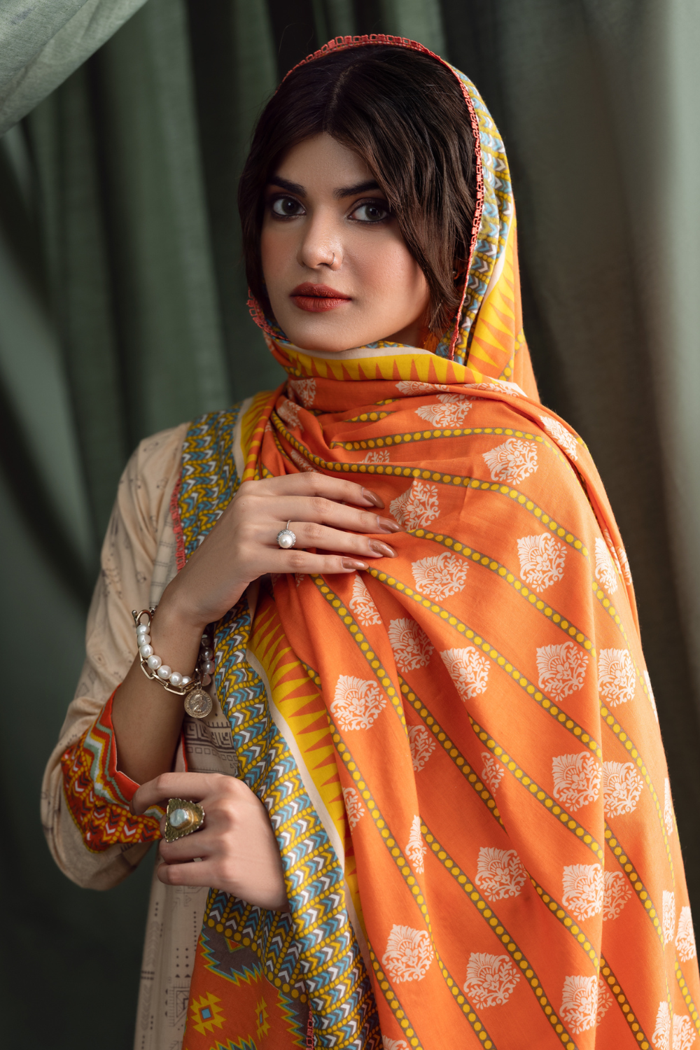 3PC Unstitched | Printed Linen Suit