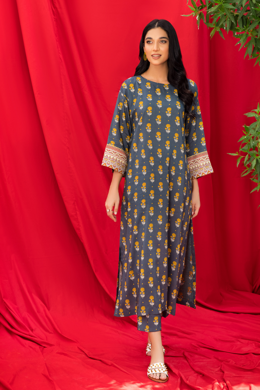 2 PC Unstitched | Printed Linen Suit