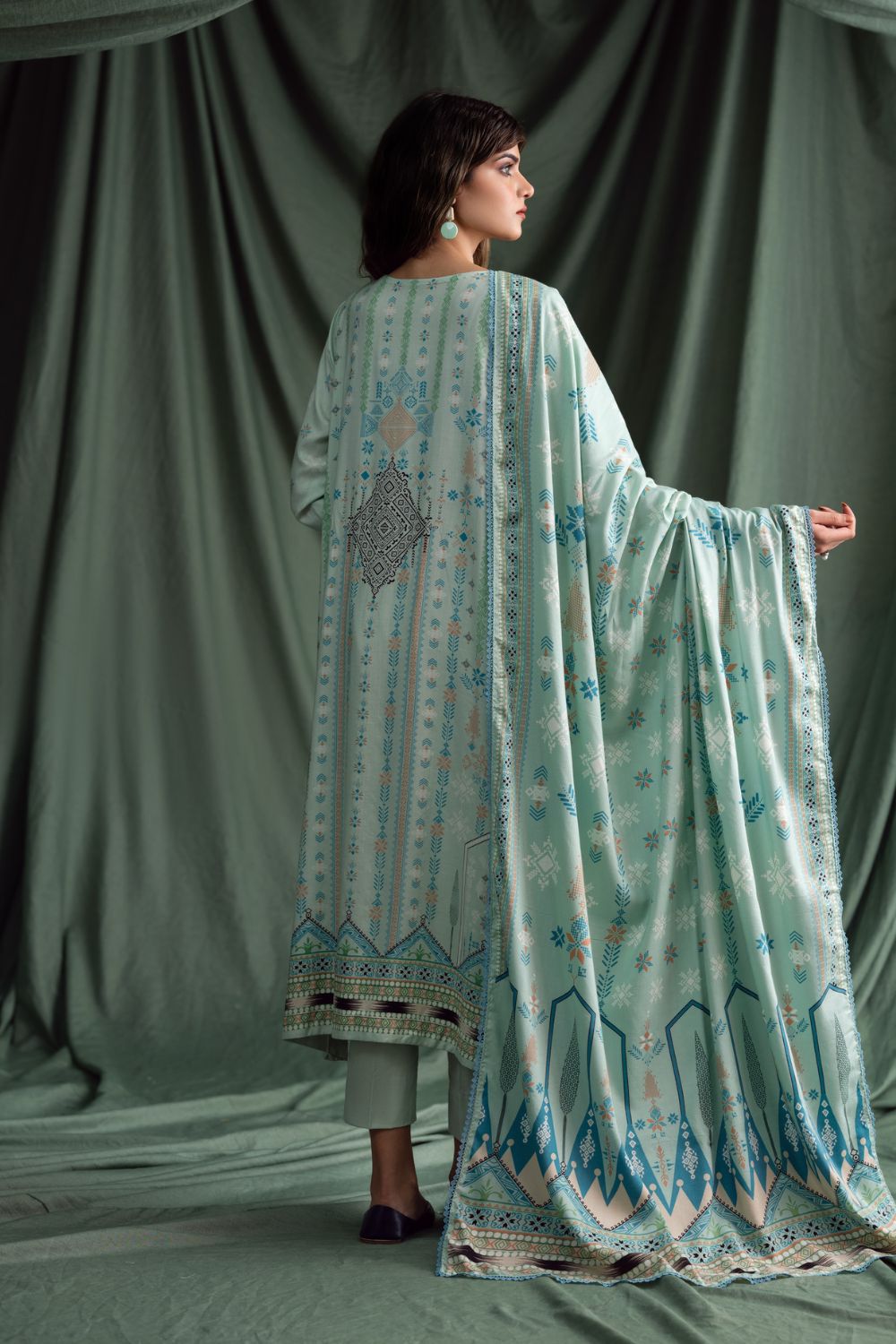 3PC Unstitched | Printed Linen Suit