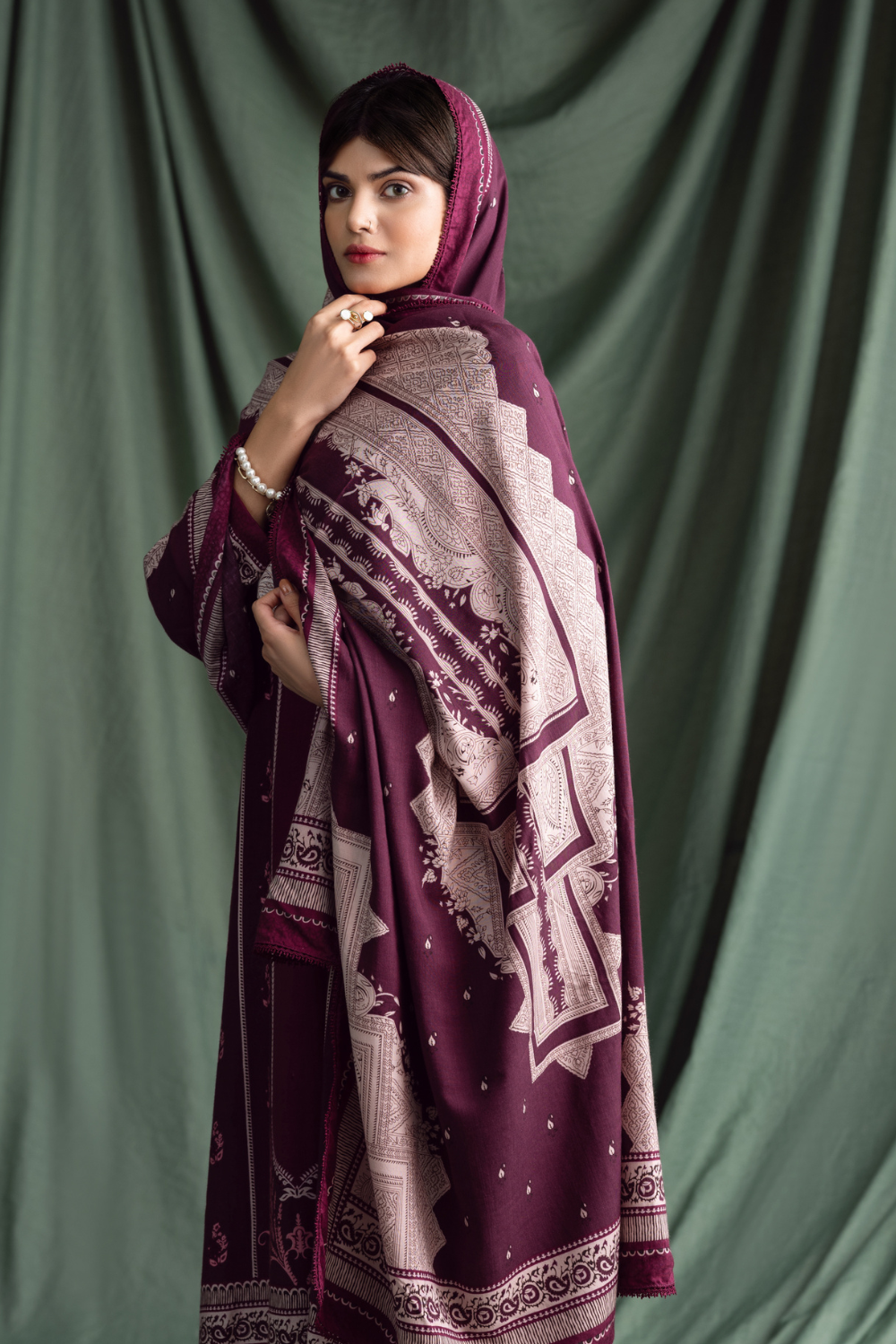 3PC Unstitched | Printed Linen Suit