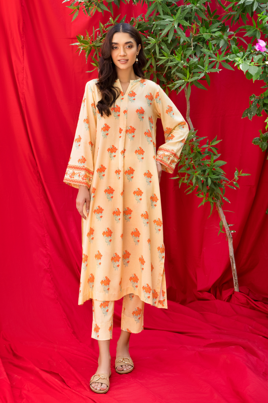 2 PC Unstitched | Printed Linen Suit
