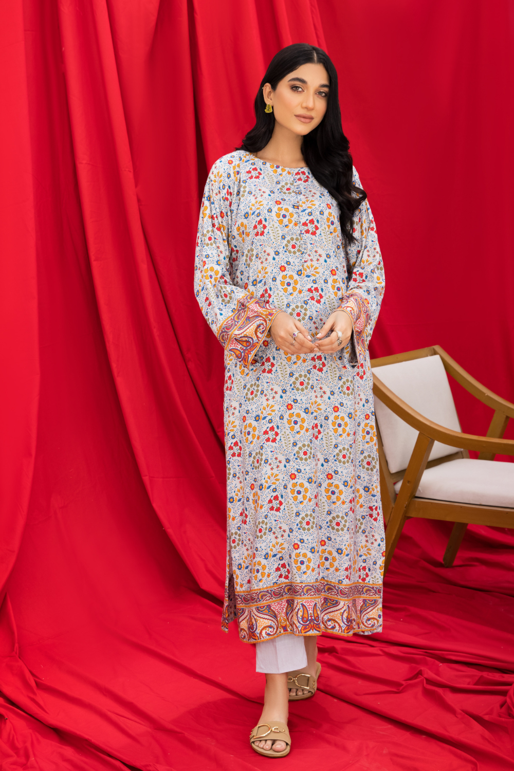 2 PC Unstitched | Printed Linen Suit