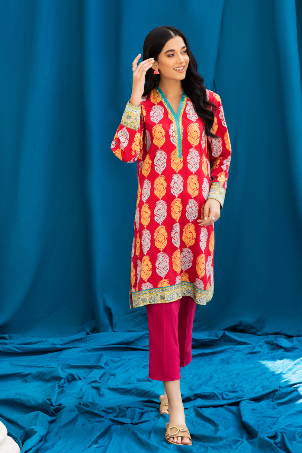 2 PC Unstitched | Printed Linen Suit