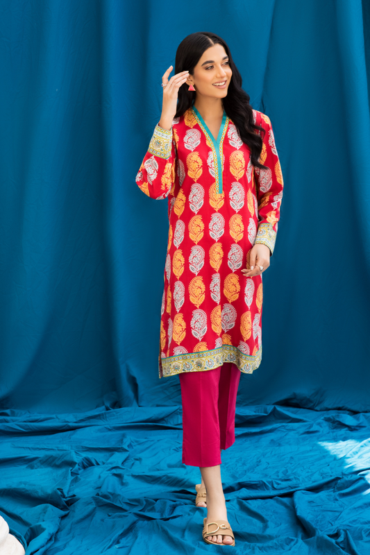 2 PC Unstitched | Printed Linen Suit