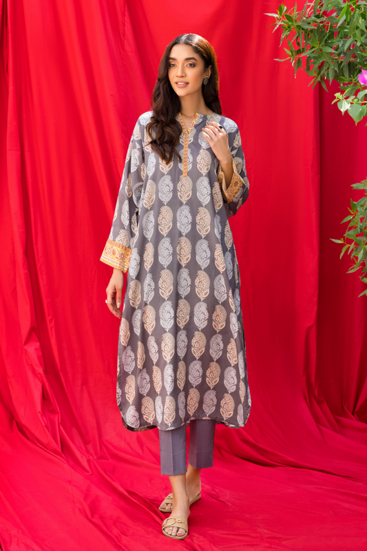 2 PC Unstitched | Printed Linen Suit