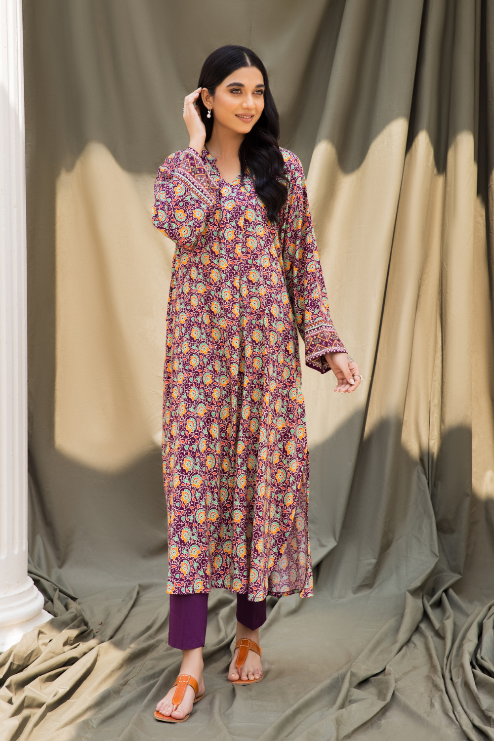 2 PC Unstitched | Printed Linen Suit