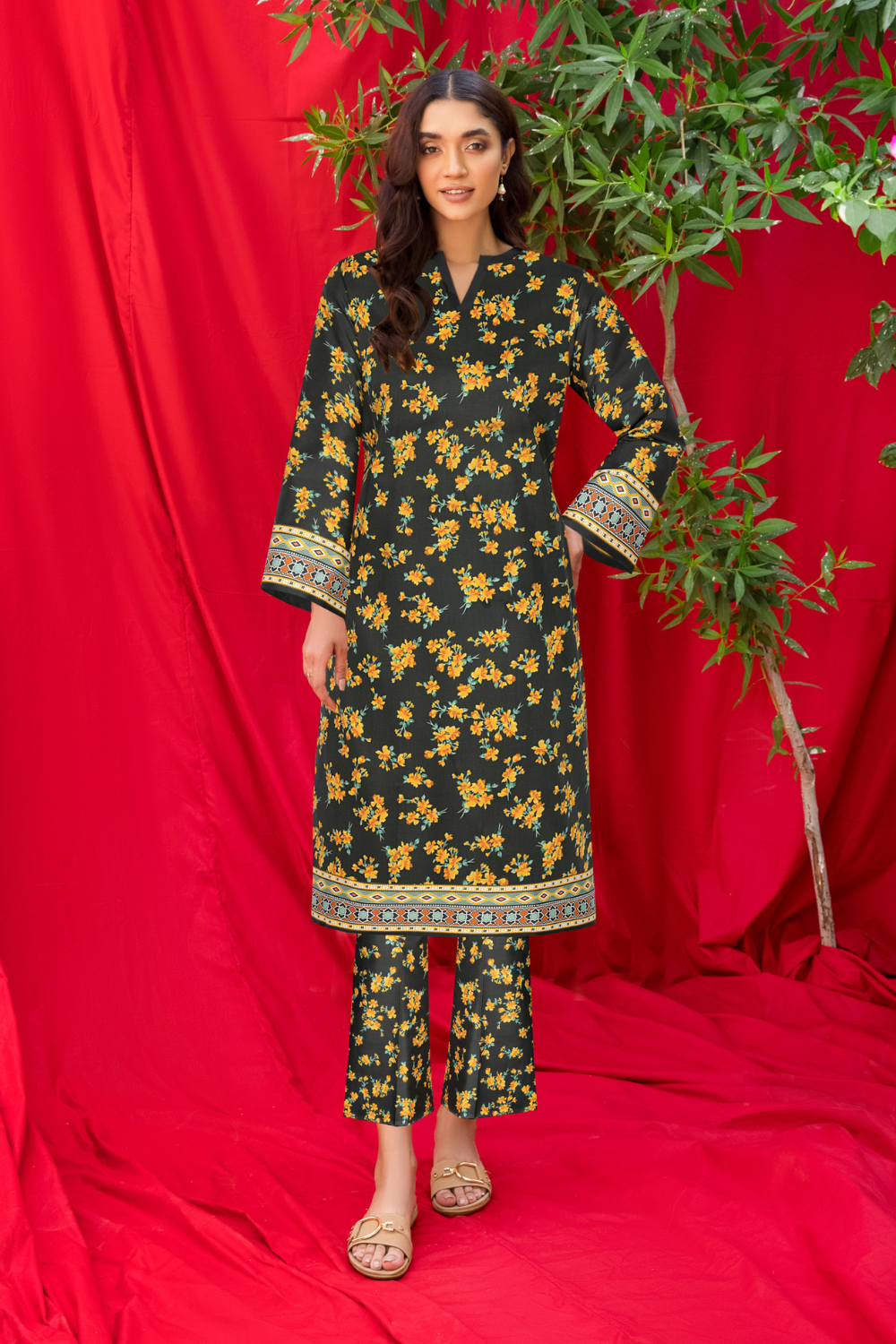2 PC Unstitched | Printed Linen Suit