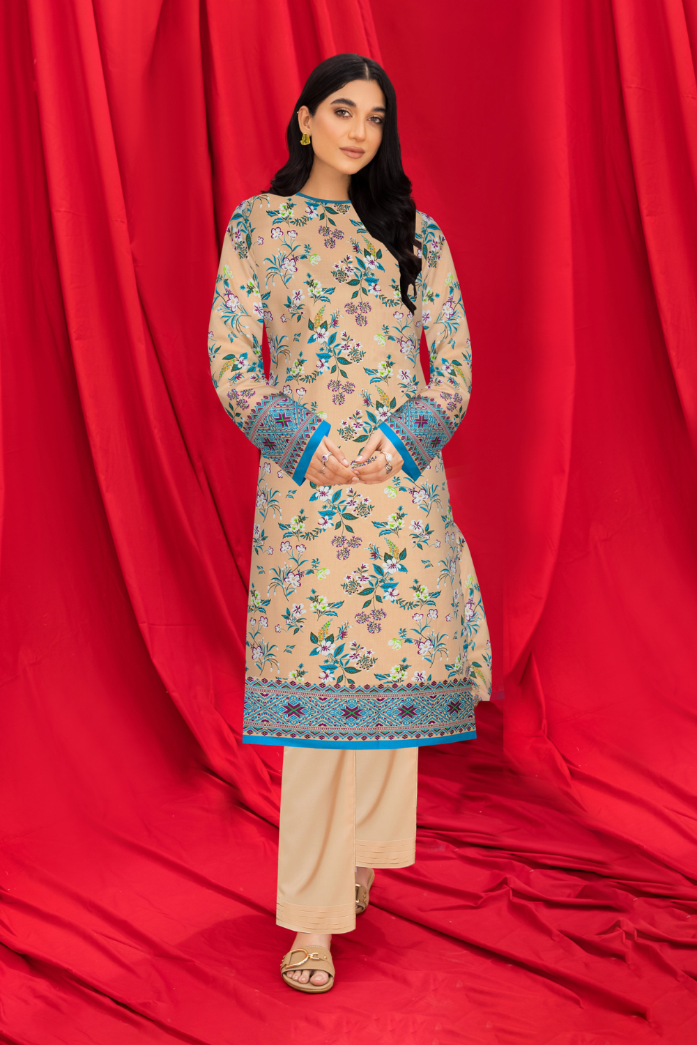 2 PC Unstitched | Printed Linen Suit