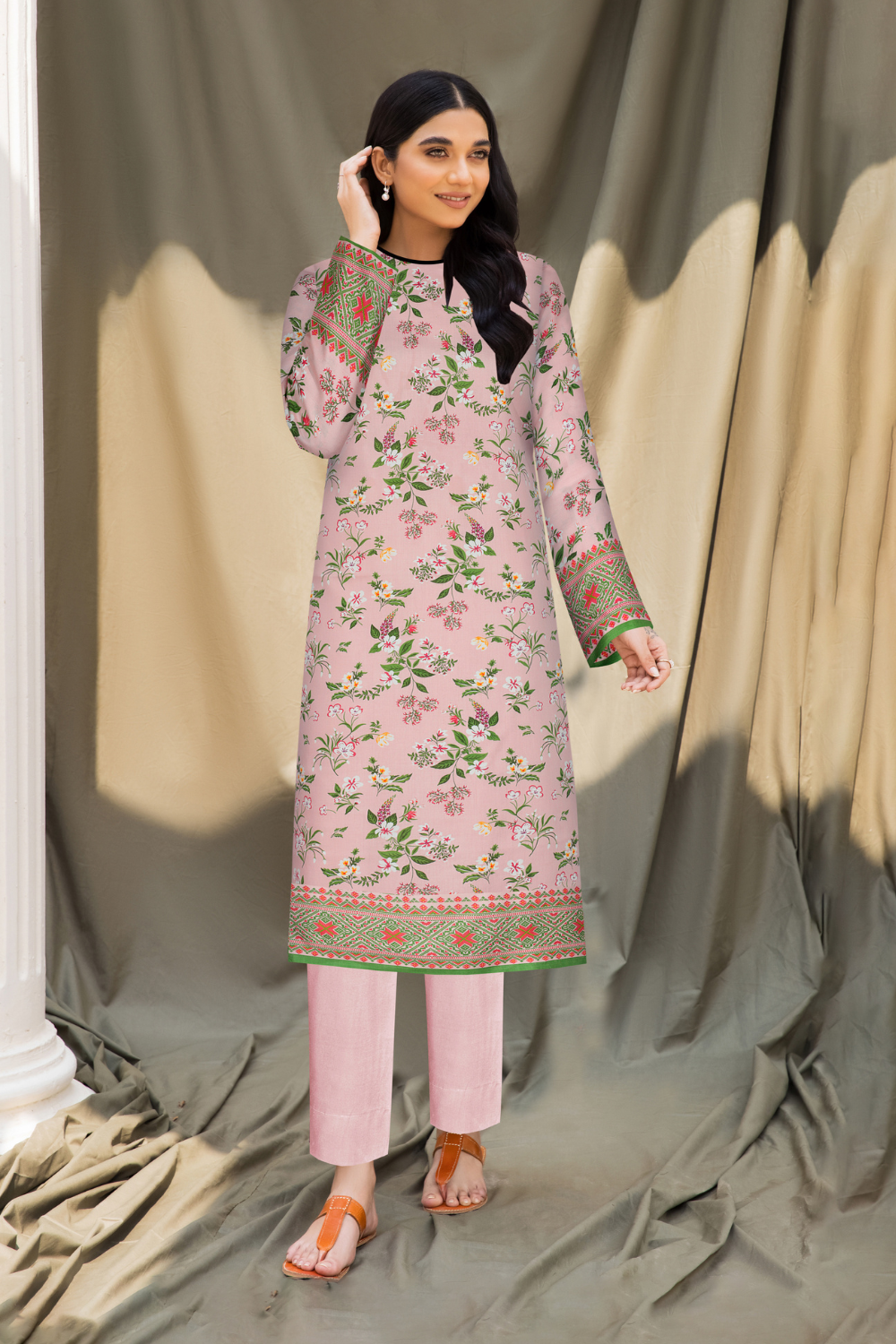 2 PC Unstitched | Printed Linen Suit