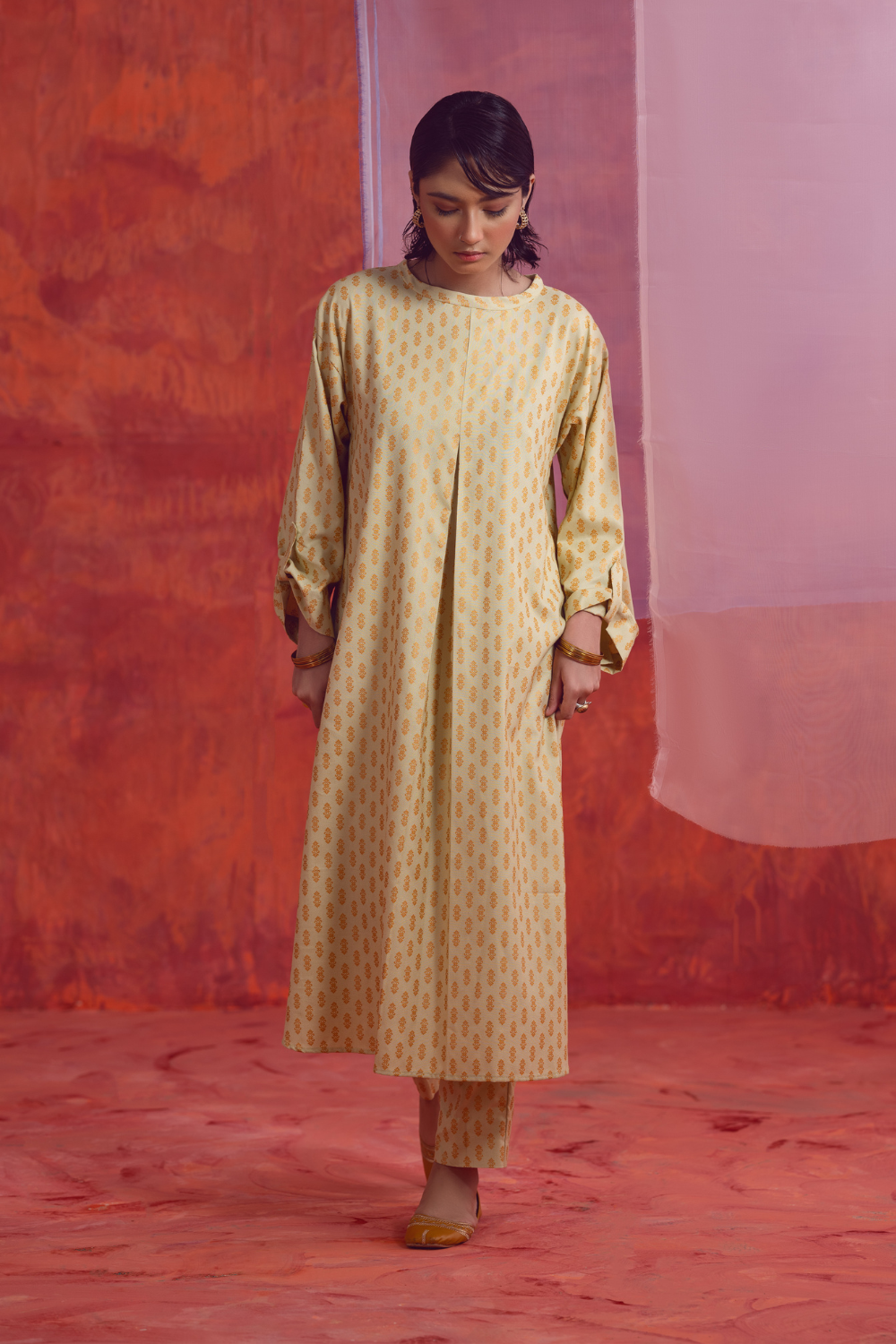 2 PC Unstitched | Printed Linen Shirt +  Trouser