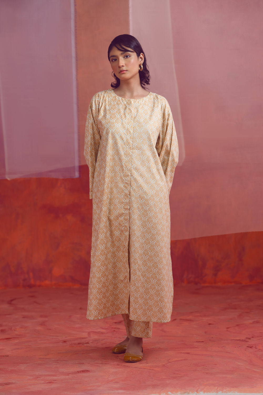 2 PC Unstitched | Printed Linen Shirt +  Trouser