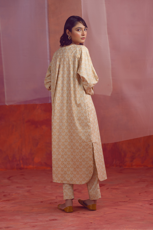 2 PC Unstitched | Printed Linen Shirt +  Trouser