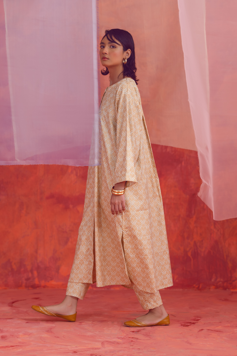 2 PC Unstitched | Printed Linen Shirt +  Trouser