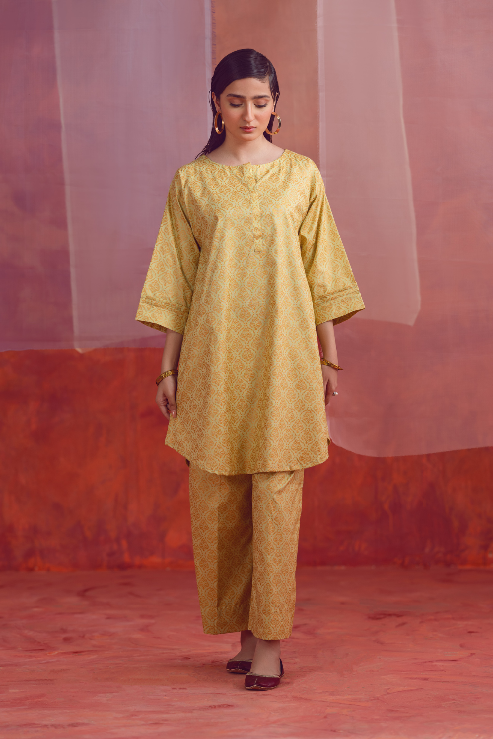 2 PC Unstitched | Printed Linen Shirt +  Trouser