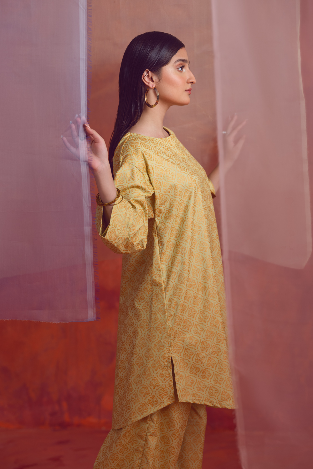 2 PC Unstitched | Printed Linen Shirt +  Trouser