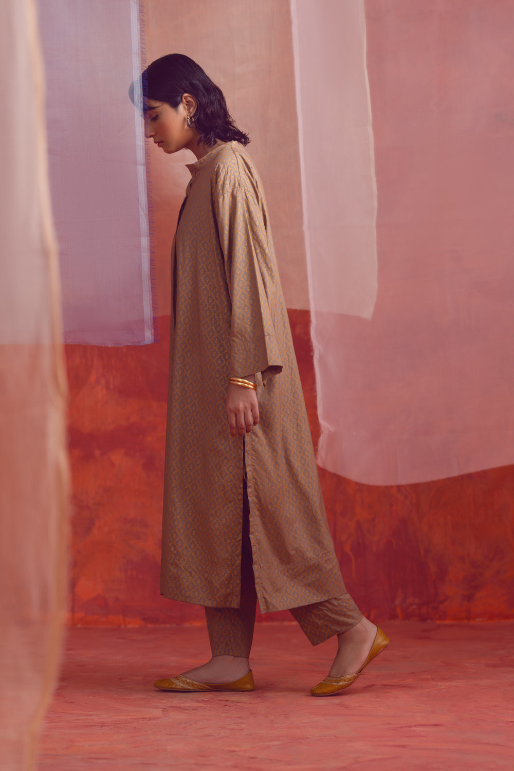 2 PC Unstitched | Printed Linen Shirt +  Trouser